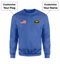 Thumbnail for Custom Flag & Name with (Special Badge) Designed 3D Sweatshirts