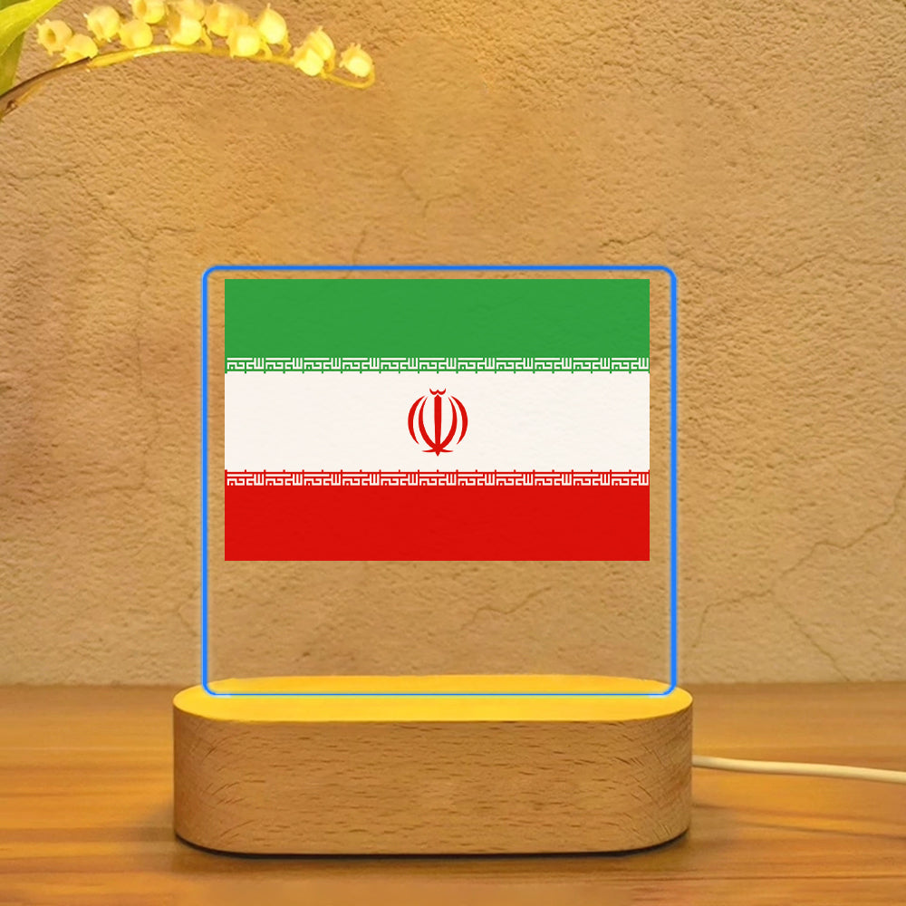 Iran Flag Designed Night Lamp