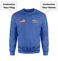 Thumbnail for Custom Flag & Name with (US Air Force & Star) Designed 3D Sweatshirts