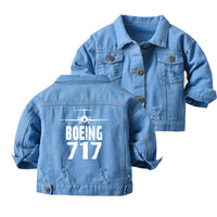 Thumbnail for Boeing 717 & Plane Designed Children Denim Jackets