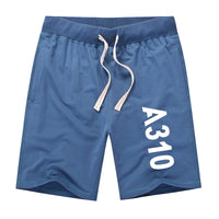 Thumbnail for A310 Text Designed Cotton Shorts