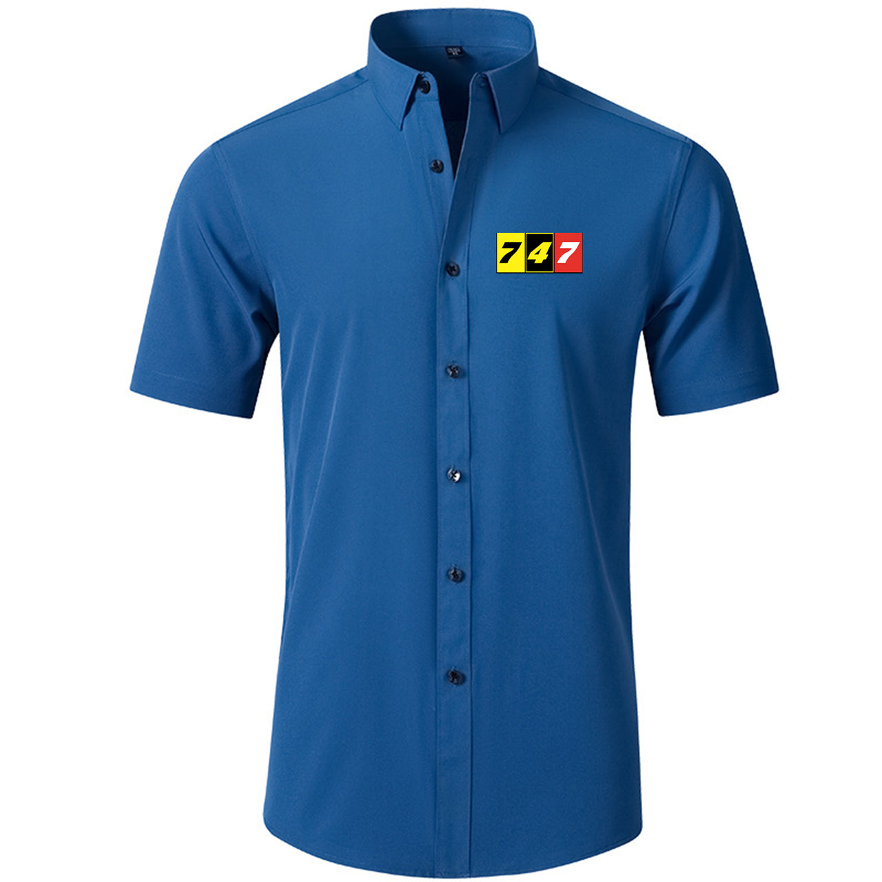 Flat Colourful 747 Designed Short Sleeve Shirts