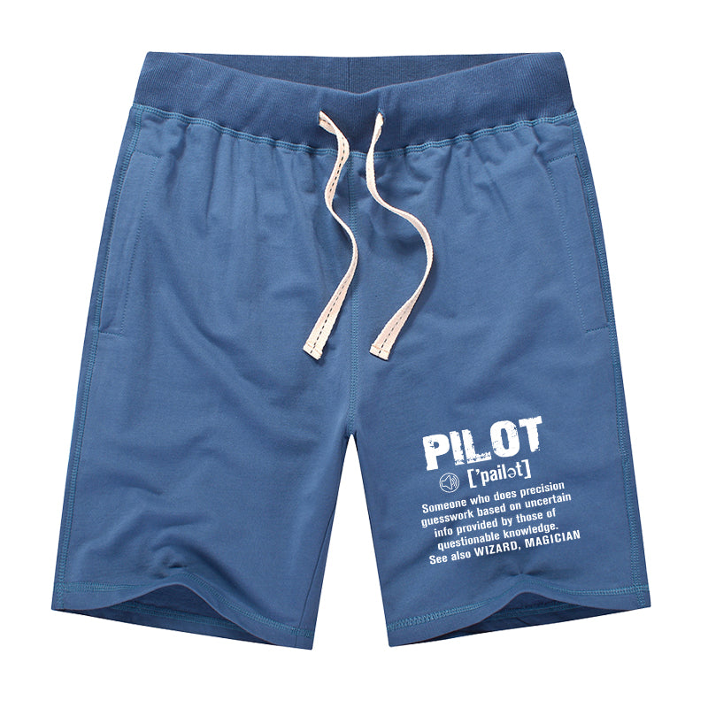 Pilot [Noun] Designed Cotton Shorts