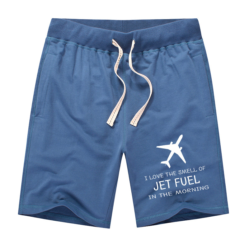 I Love The Smell Of Jet Fuel In The Morning Designed Cotton Shorts
