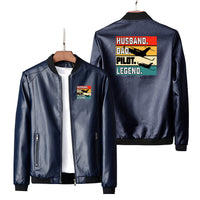 Thumbnail for Husband & Dad & Pilot & Legend Designed PU Leather Jackets