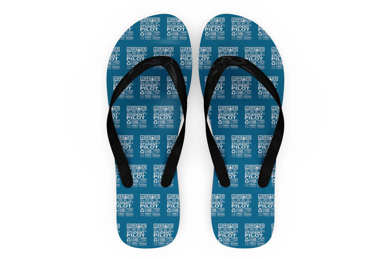 Student Pilot Label Designed Slippers (Flip Flops)