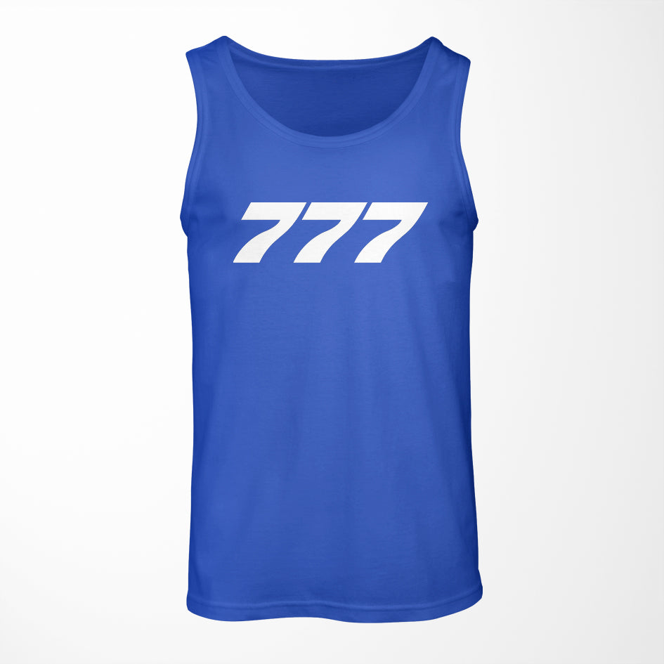 777 Flat Text Designed Tank Tops