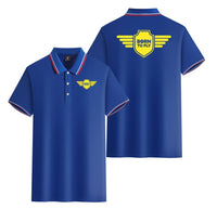 Thumbnail for Born To Fly & Badge Designed Stylish Polo T-Shirts (Double-Side)