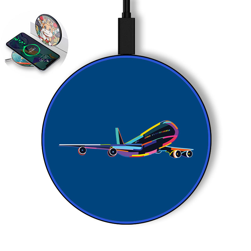 Multicolor Airplane Designed Wireless Chargers