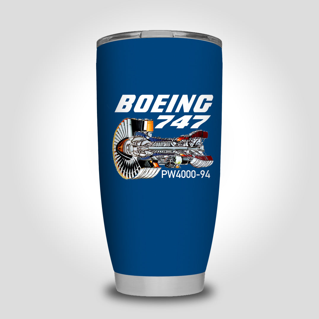 Boeing 747 & PW4000-94 Engine Designed Tumbler Travel Mugs