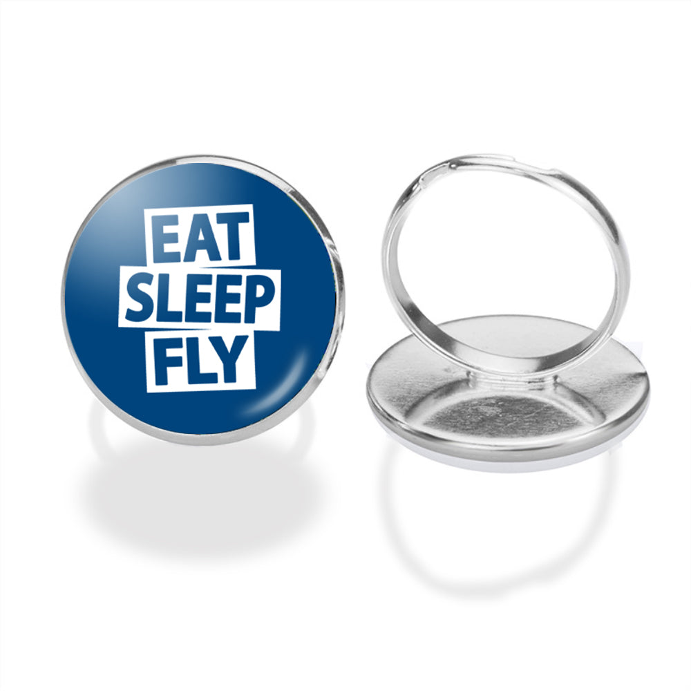 Eat Sleep Fly Designed Rings