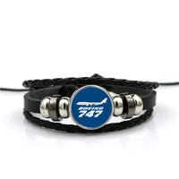 Thumbnail for The Boeing 747 Designed Leather Bracelets