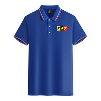 Thumbnail for Flat Colourful 747 Designed Stylish Polo T-Shirts