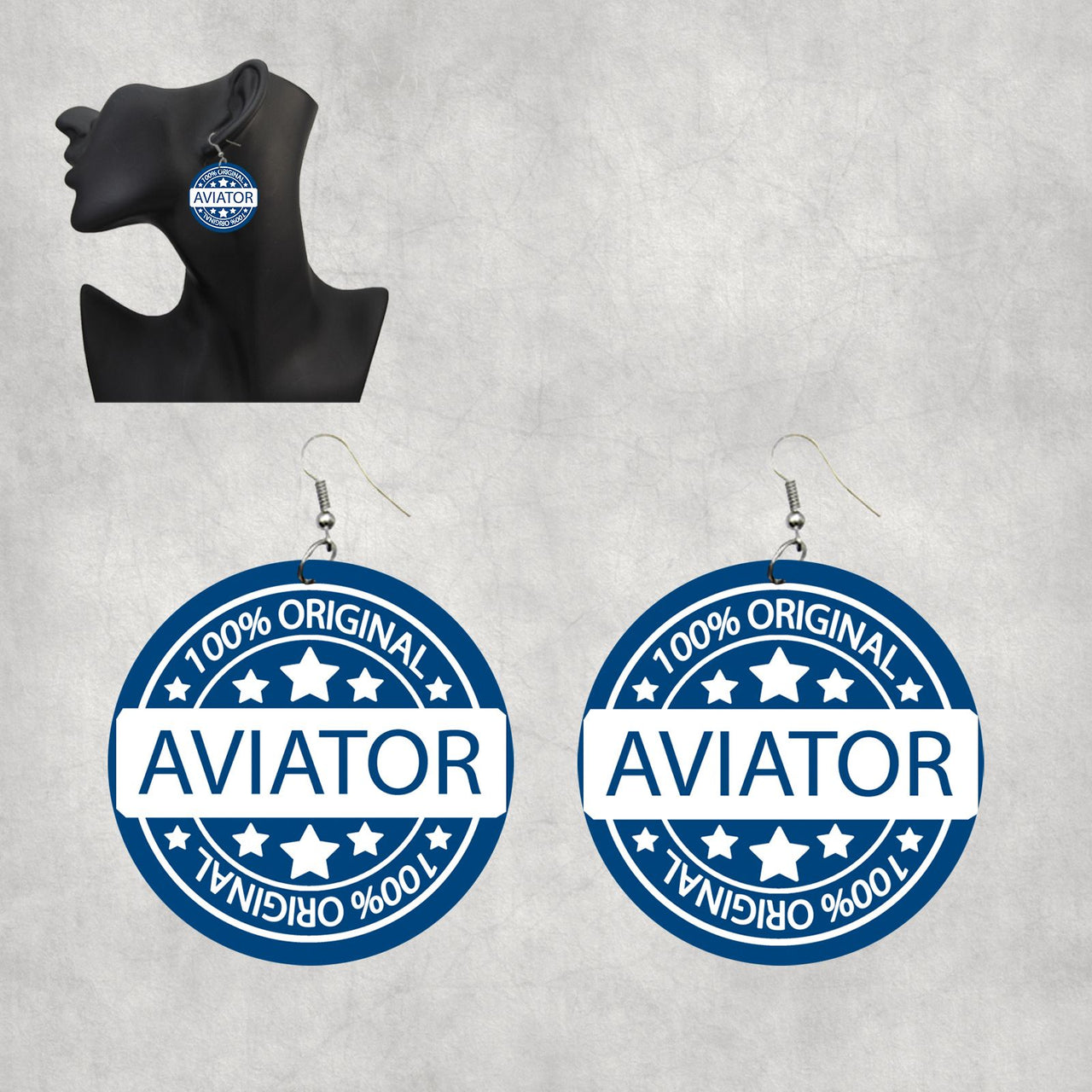 100 Original Aviator Designed Wooden Drop Earrings