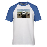 Thumbnail for Face to Face with an Huge Airbus Designed Raglan T-Shirts