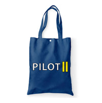 Thumbnail for Pilot & Stripes (2 Lines) Designed Tote Bags