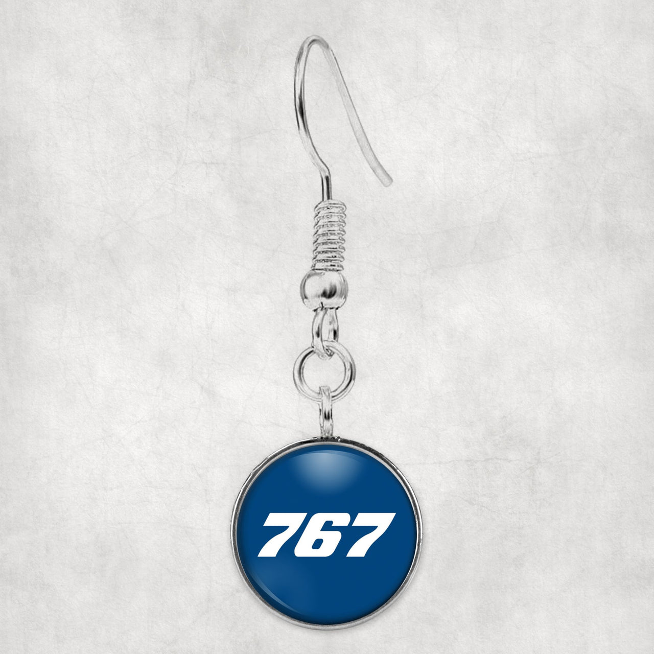 767 Flat Text Designed Earrings