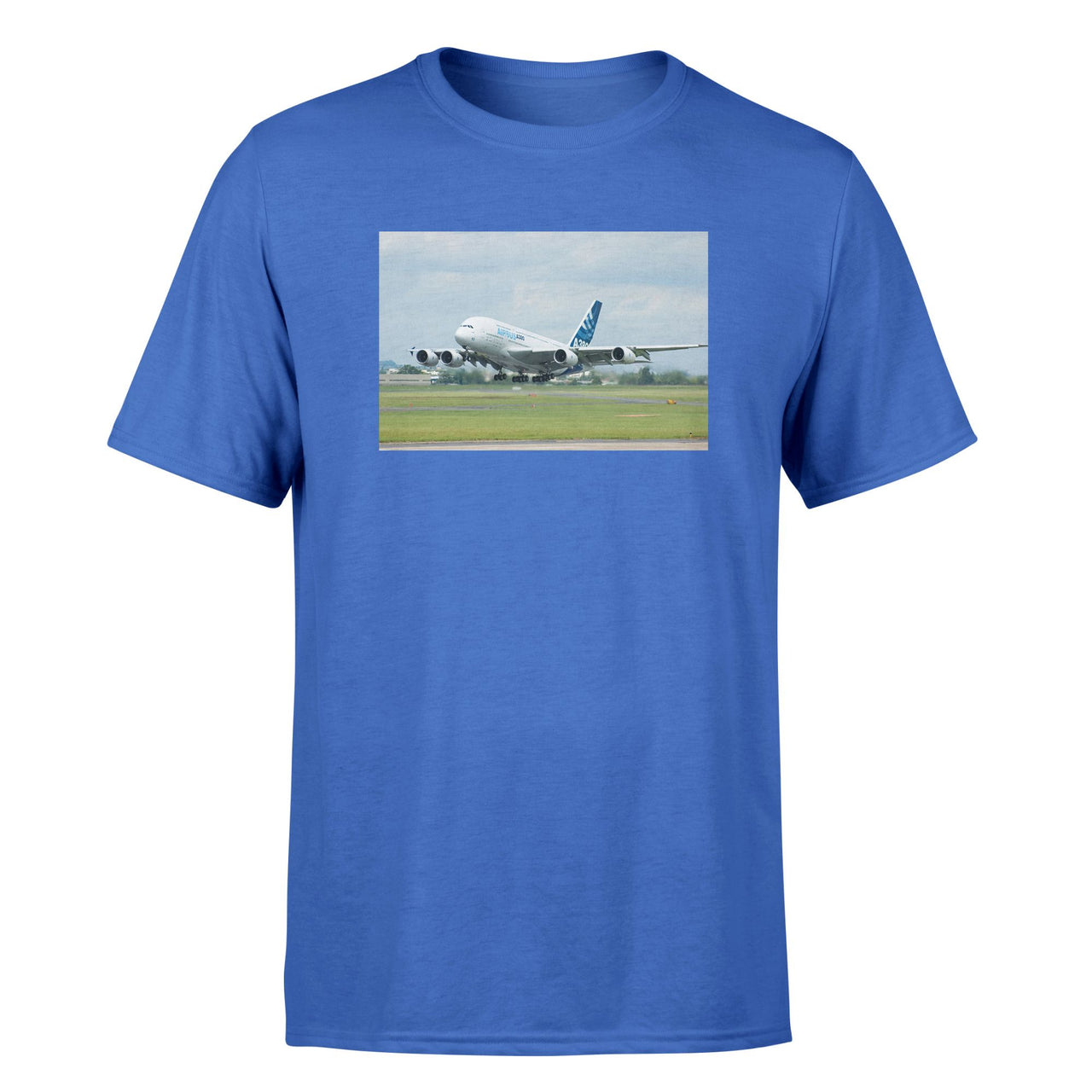 Departing Airbus A380 with Original Livery Designed T-Shirts