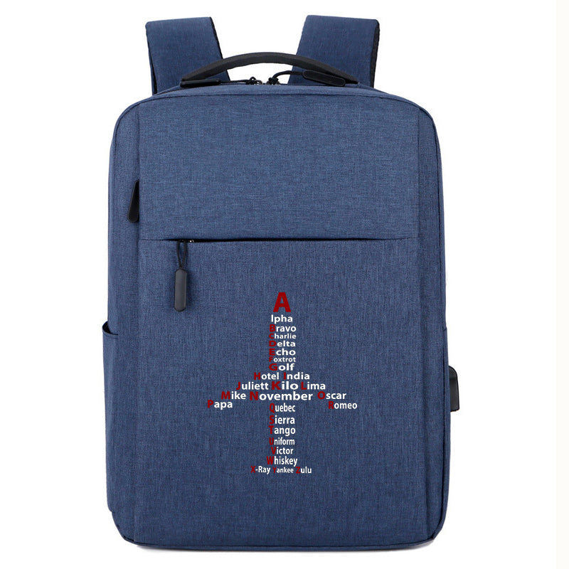 Airplane Shape Aviation Alphabet Designed Super Travel Bags