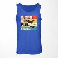 Thumbnail for Husband & Dad & Pilot & Legend Designed Tank Tops