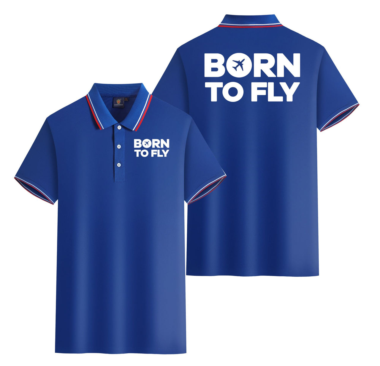 Born To Fly Special Designed Stylish Polo T-Shirts (Double-Side)