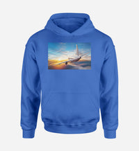 Thumbnail for Airliner Jet Cruising over Clouds Designed Hoodies
