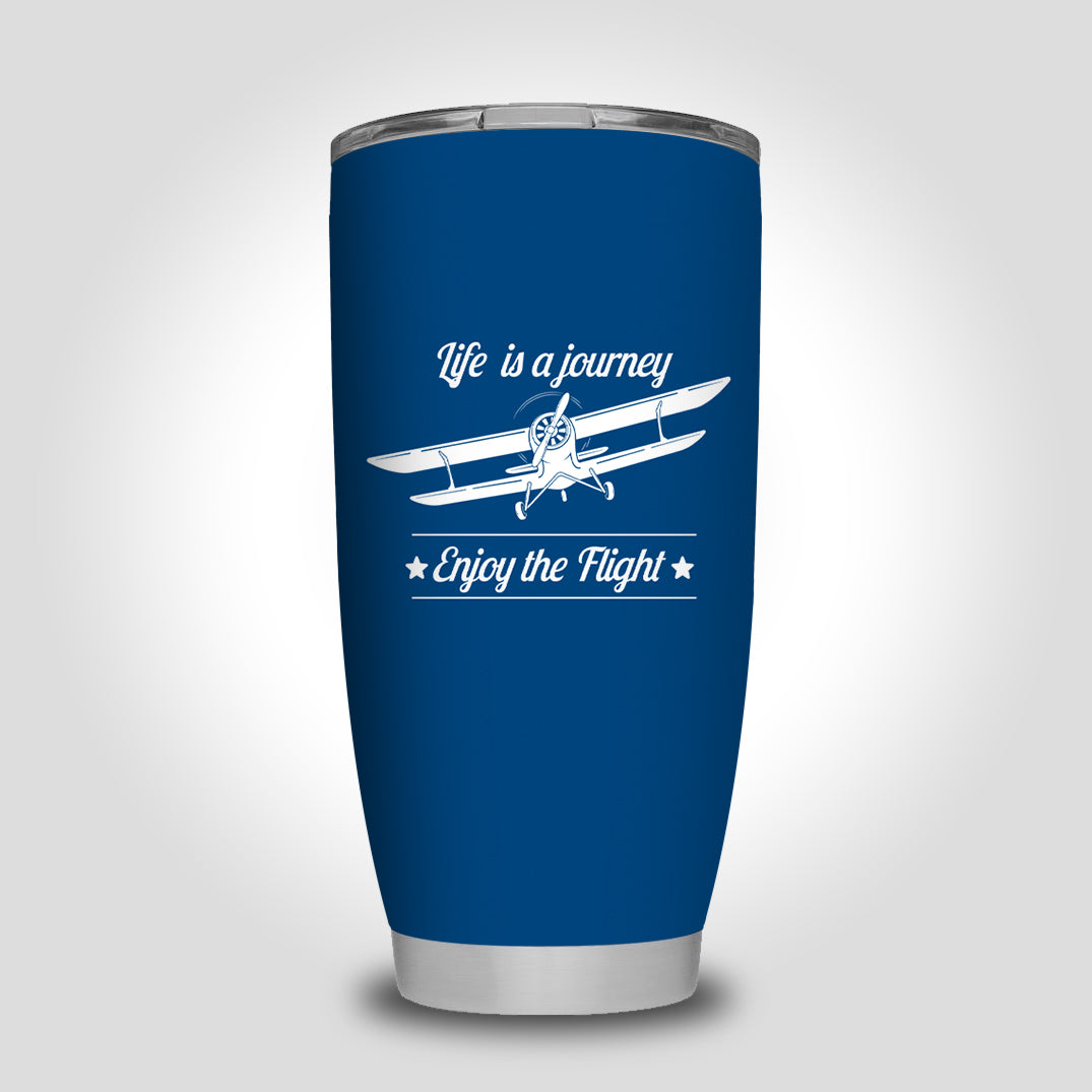 Life is a journey Enjoy the Flight Designed Tumbler Travel Mugs