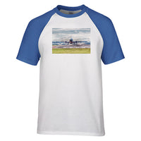 Thumbnail for Departing Boeing 737 Designed Raglan T-Shirts