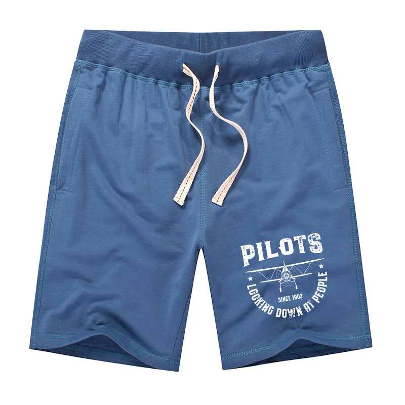 Pilots Looking Down at People Since 1903 Designed Cotton Shorts
