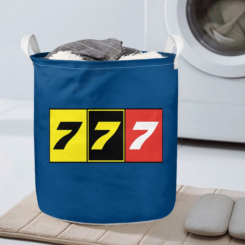 Flat Colourful 777 Designed Laundry Baskets