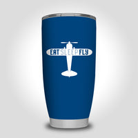 Thumbnail for Eat Sleep Fly & Propeller Designed Tumbler Travel Mugs