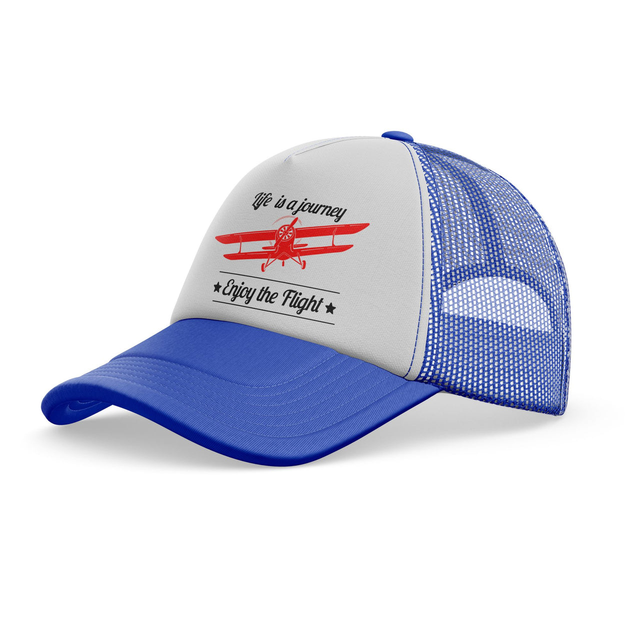 Life is a journey Enjoy the Flight Designed Trucker Caps & Hats