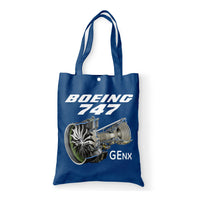 Thumbnail for Boeing 747 & GENX Engine Designed Tote Bags