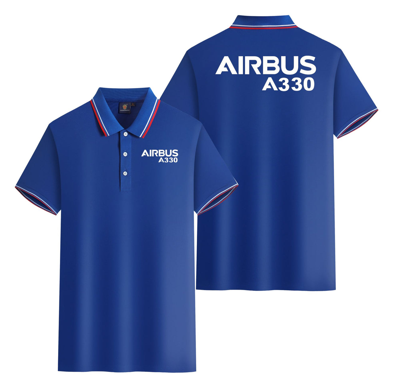 Airbus A330 & Text Designed Stylish Polo T-Shirts (Double-Side)
