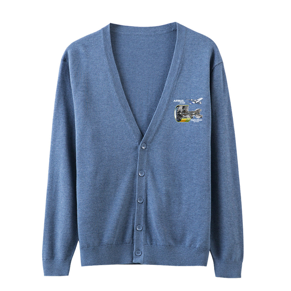 Airbus A380 & GP7000 Engine Designed Cardigan Sweaters