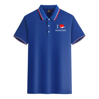 Thumbnail for I Love Aviation Designed Stylish Polo T-Shirts