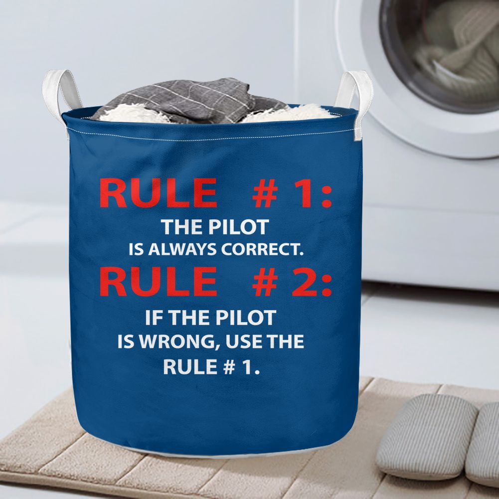 Rule 1 - Pilot is Always Correct Designed Laundry Baskets