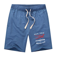 Thumbnail for The Sky is Calling and I Must Fly Designed Cotton Shorts