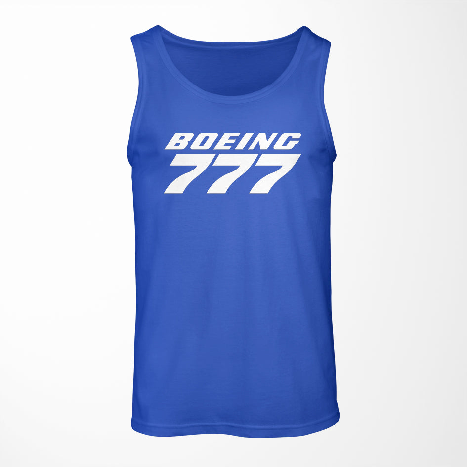 Boeing 777 & Text Designed Tank Tops