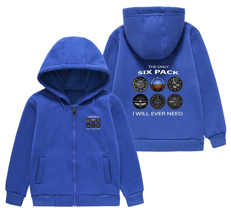 The Only Six Pack I Will Ever Need Designed "CHILDREN" Zipped Hoodies