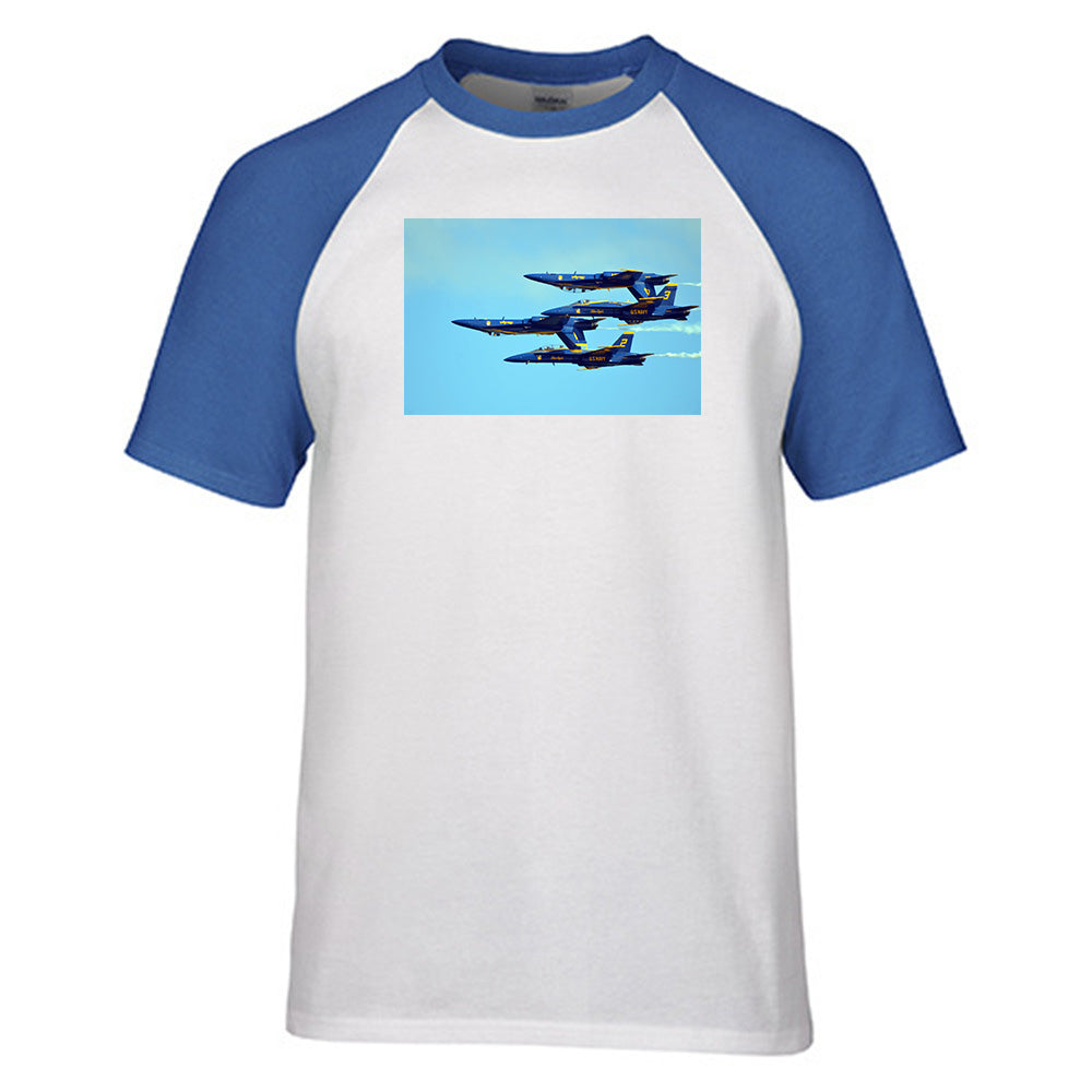 US Navy Blue Angels Designed Raglan T-Shirts