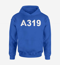 Thumbnail for A319 Flat Text Designed Hoodies