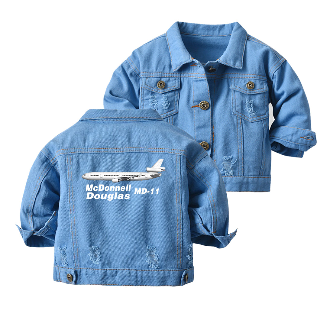The McDonnell Douglas MD-11 Designed Children Denim Jackets