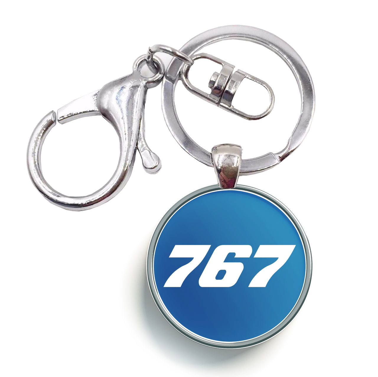 767 Flat Text Designed Circle Key Chains
