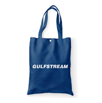 Thumbnail for Gulfstream & Text Designed Tote Bags