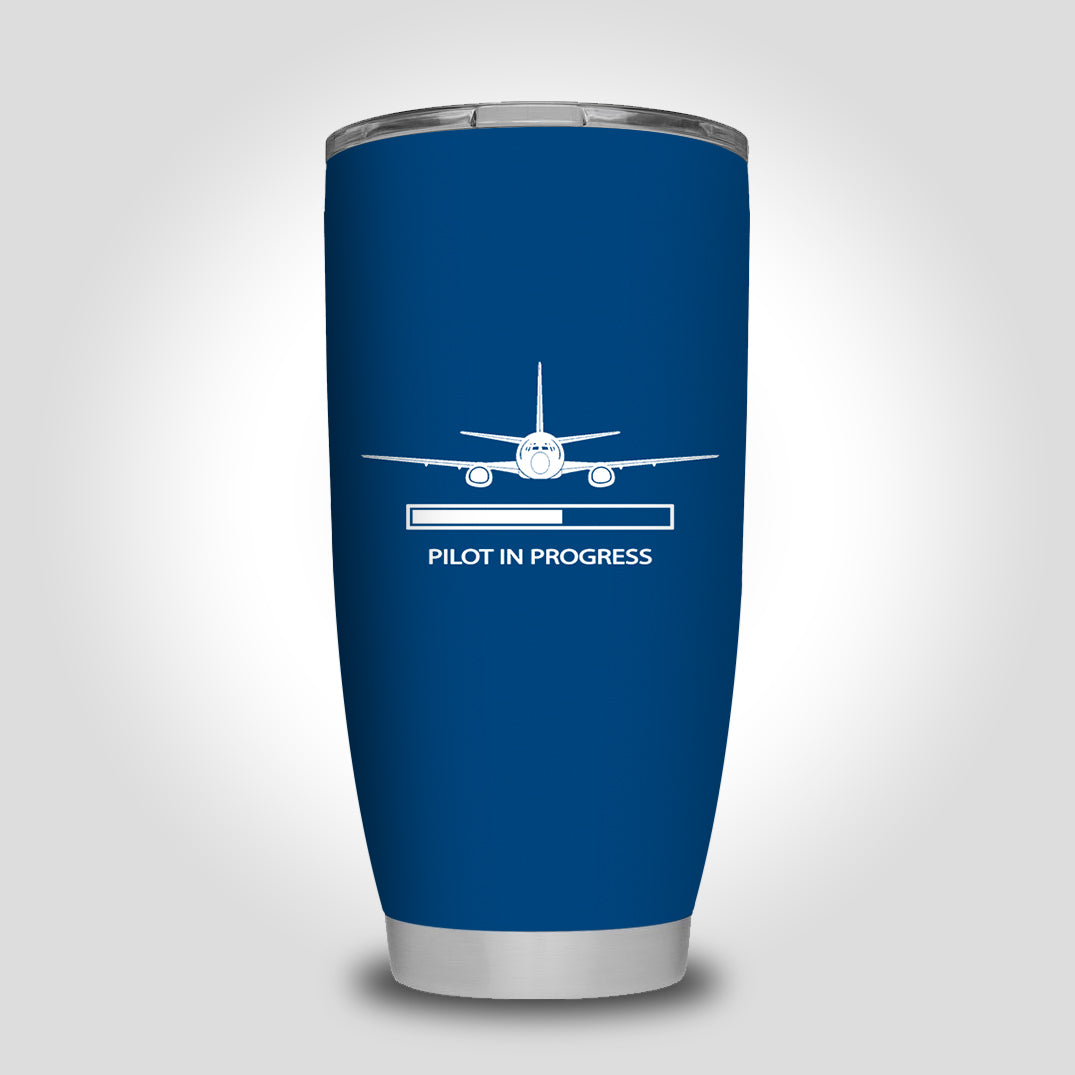 Pilot In Progress Designed Tumbler Travel Mugs