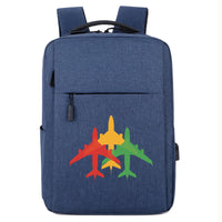 Thumbnail for Colourful 3 Airplanes Designed Super Travel Bags