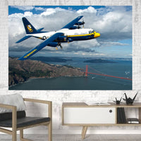 Thumbnail for Blue Angels & Bridge Printed Canvas Posters (1 Piece) Aviation Shop 