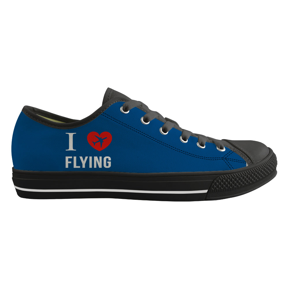 I Love Flying Designed Canvas Shoes (Men)