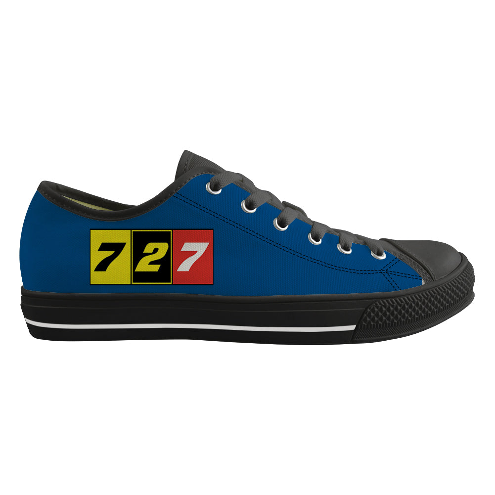 Flat Colourful 727 Designed Canvas Shoes (Men)